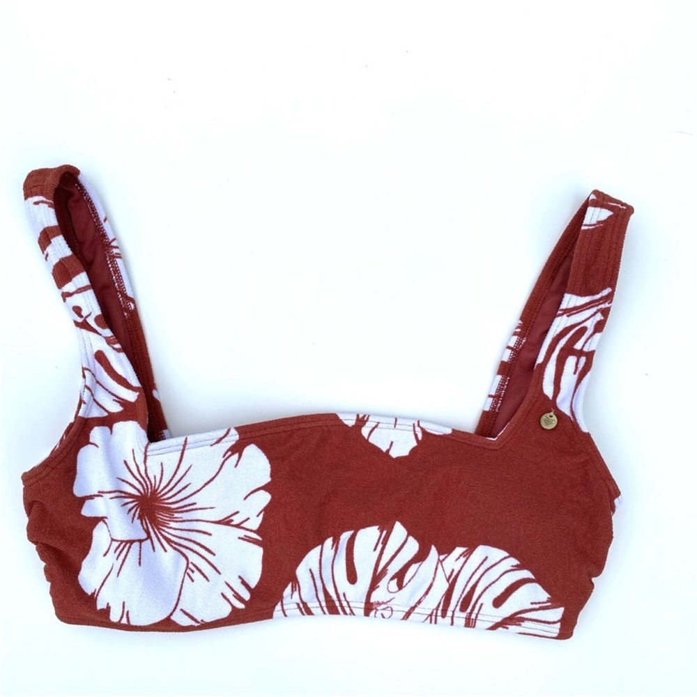 Roxy Terry Cloth Rust and White Bikini